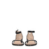 Stuart Weitzman Black Leather Flat Sandals Stuart Weitzman
