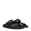 Valentino Garavani Black Leather Slippers Sandals Valentino Garavani