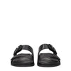 Valentino Garavani Black Leather Slippers Sandals Valentino Garavani