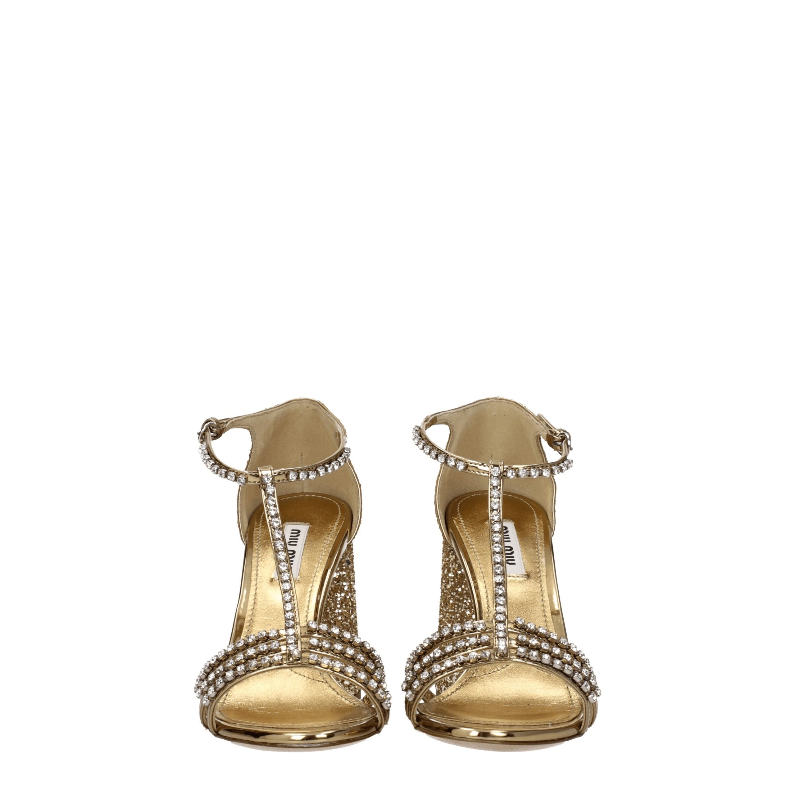 Miu Miu Gold Plastic Platforms Miu Miu
