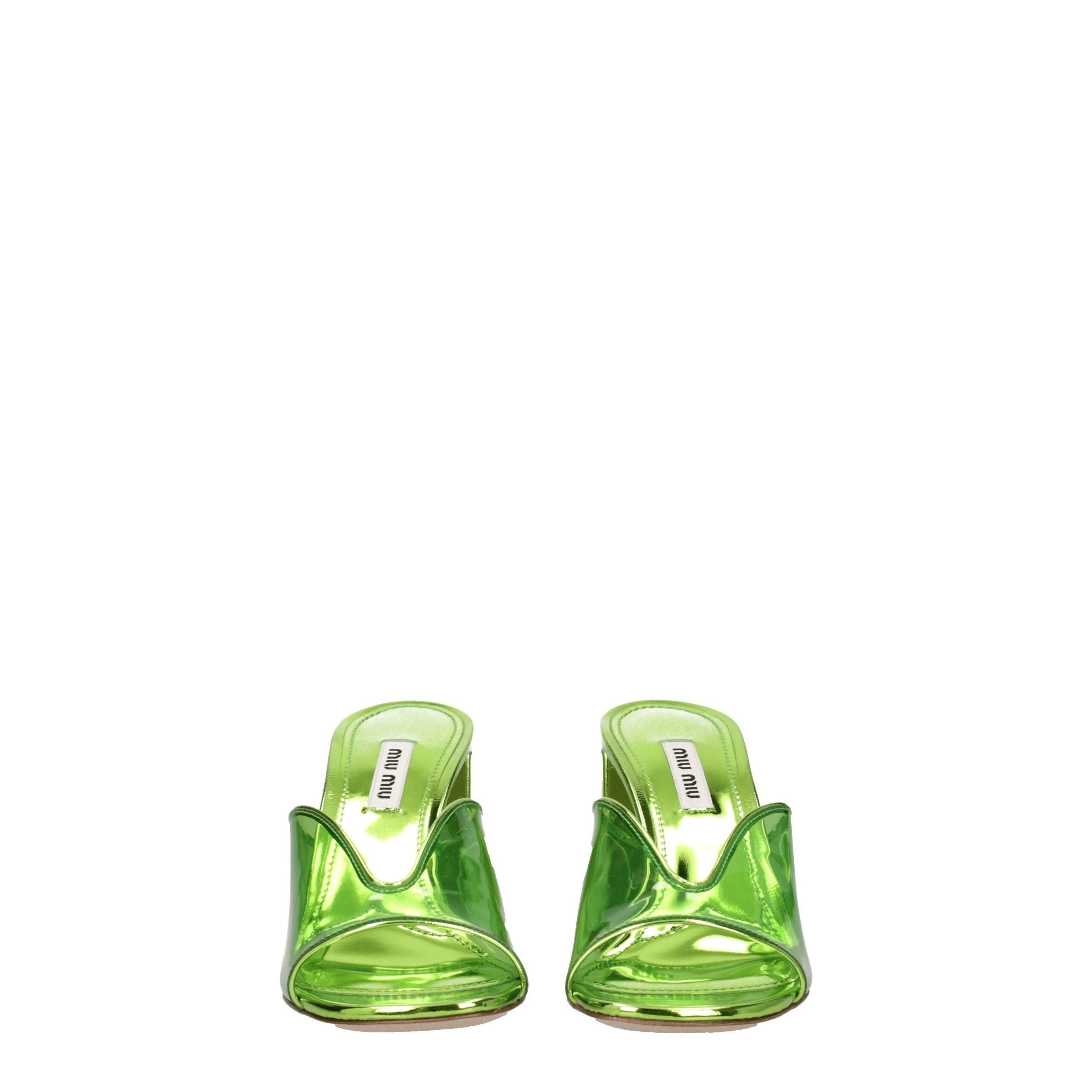 Miu Miu Green Plexiglass Platforms Miu Miu