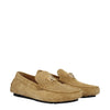 Versace Beige Leather Slip-On Loafers Versace