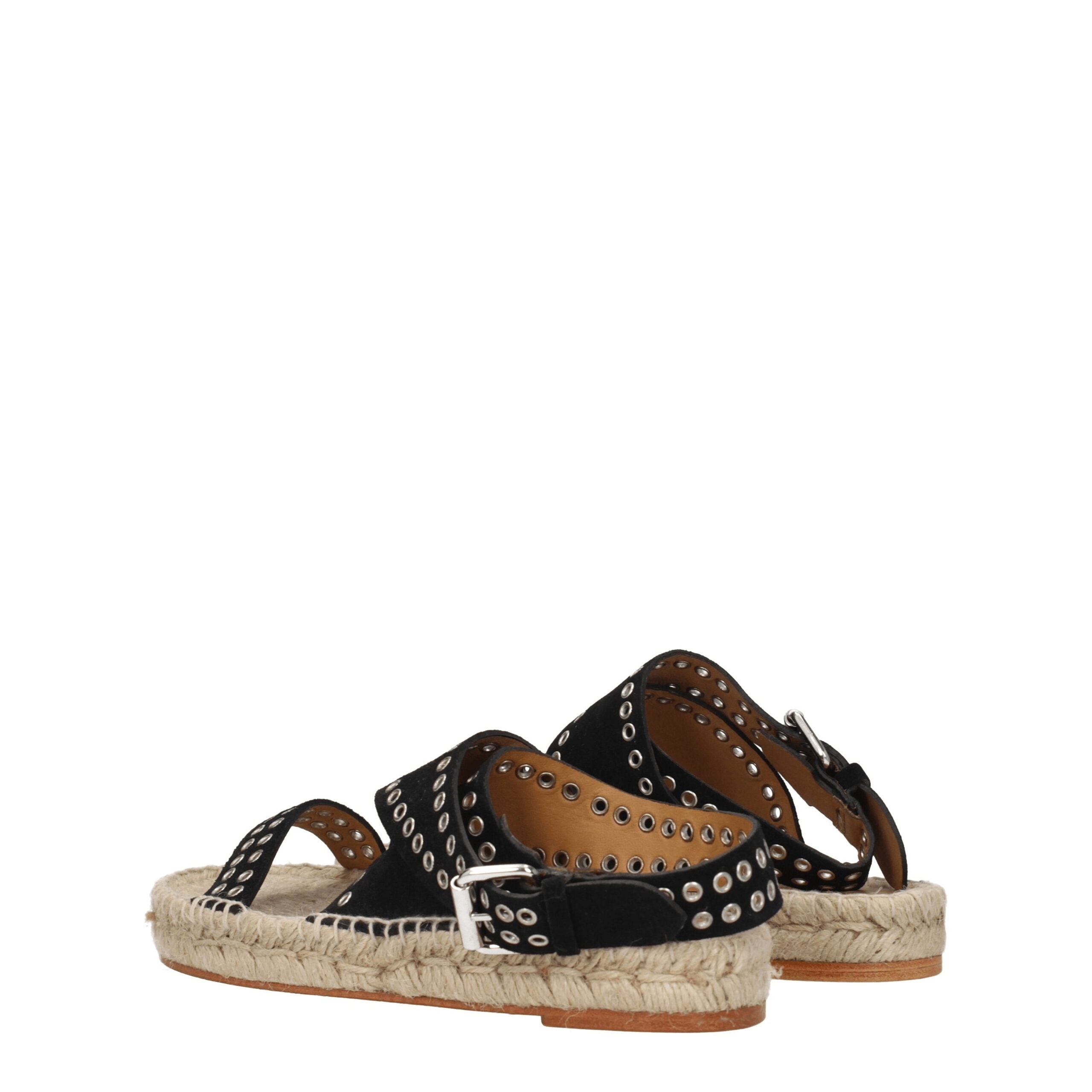 Isabel Marant Black Leather Flat Sandals Isabel Marant