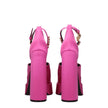 Versace Pink Satin Platforms Versace
