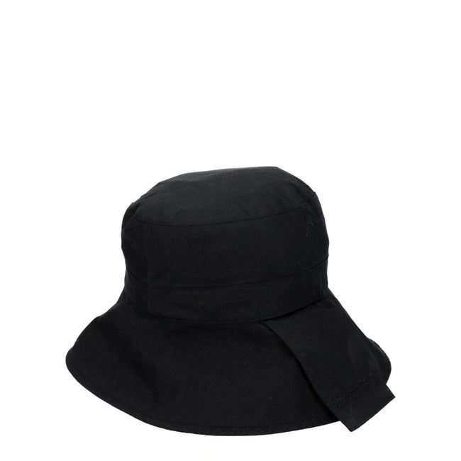 Jacquemus Black Cotton Bucket Hats Jacquemus