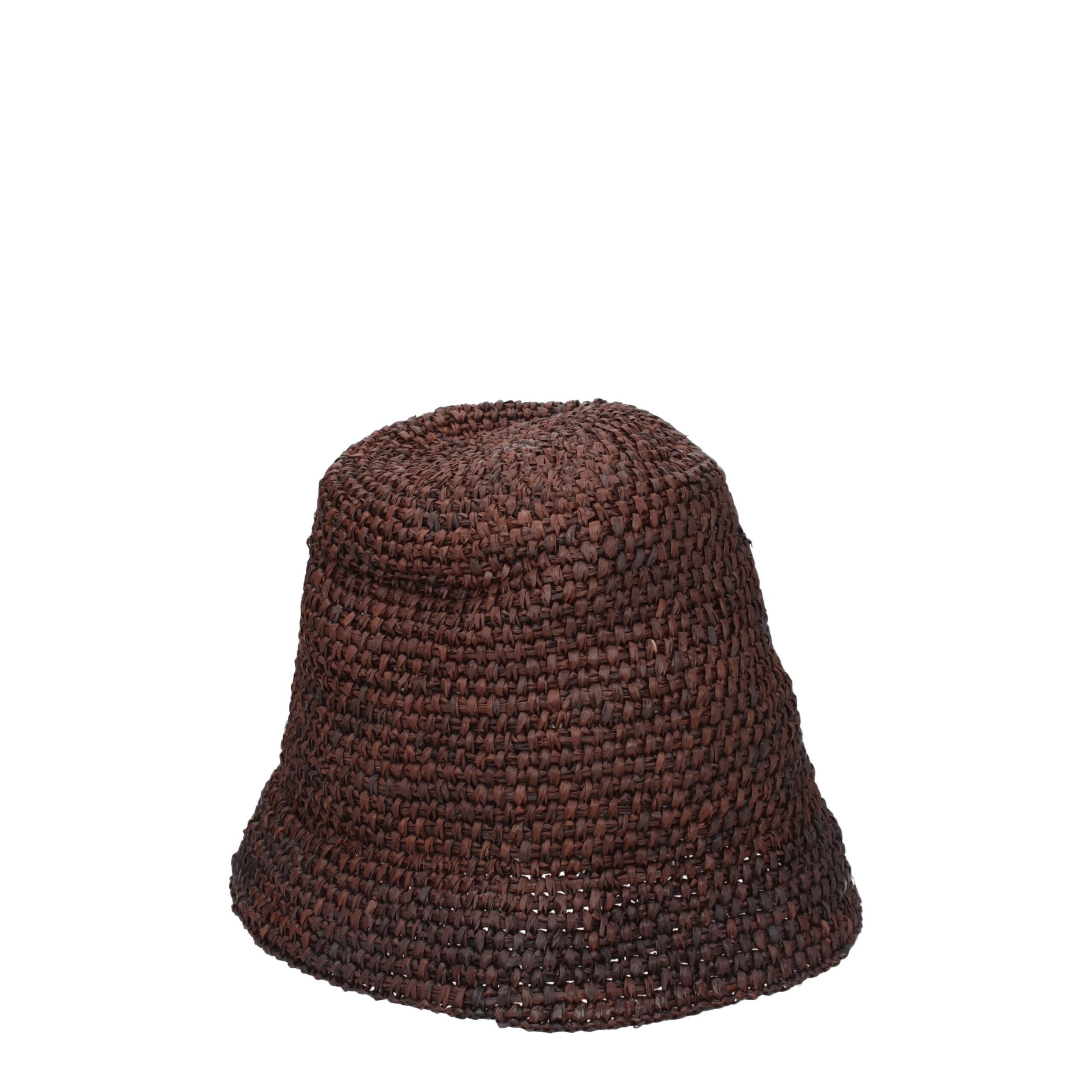 Jacquemus Brown Raffia Bucket Hats Jacquemus