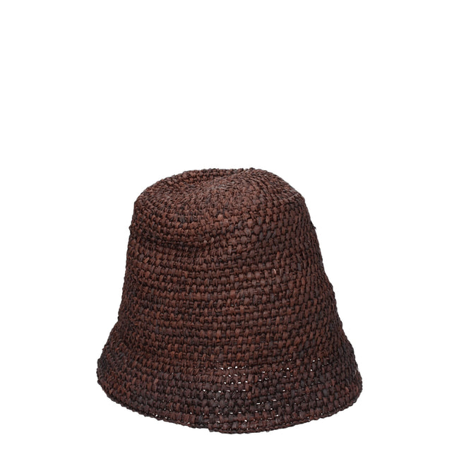 Jacquemus Brown Raffia Bucket Hats Jacquemus