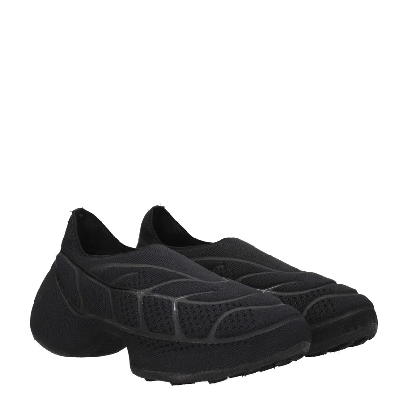 Givenchy Black Fabric Slip-On Loafers