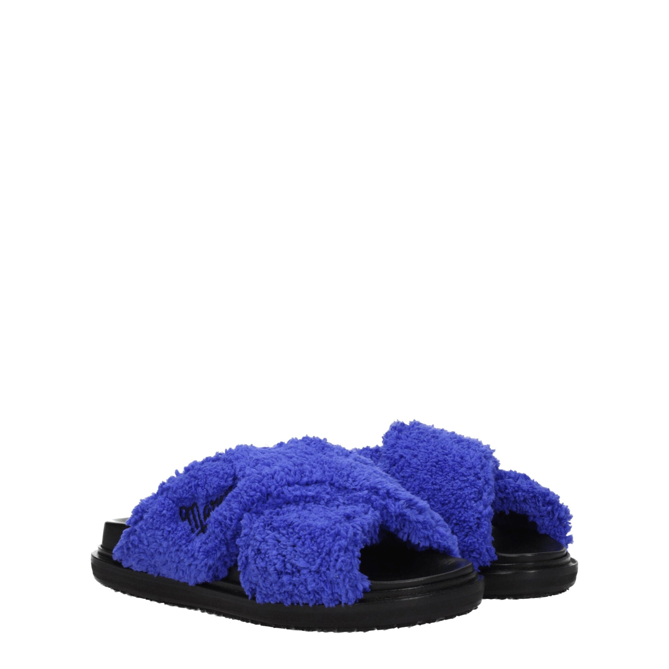 Marni Purple Fabric Slippers Sandals Marni