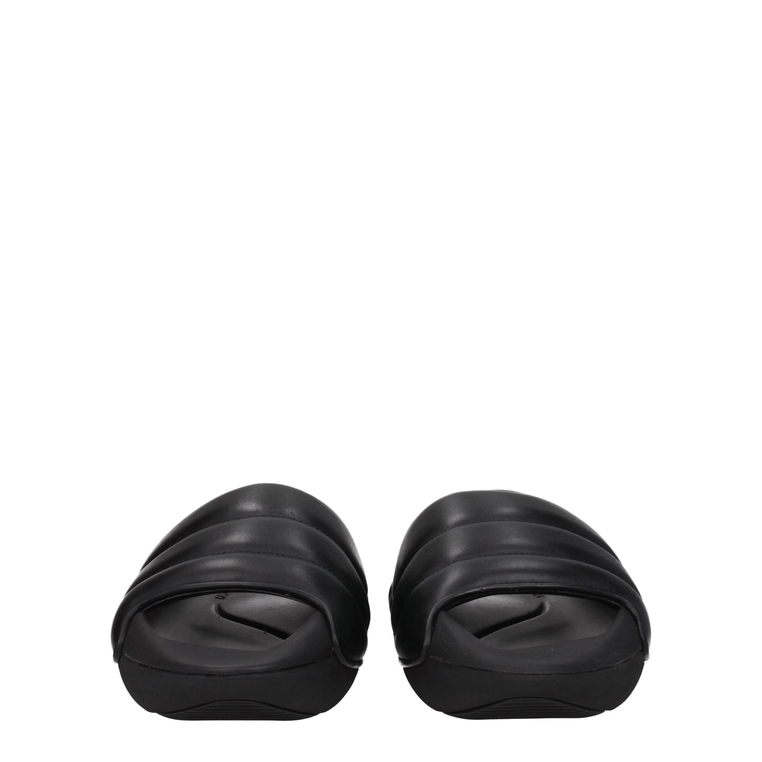 Balmain Black Leather Slippers Sandals Balmain