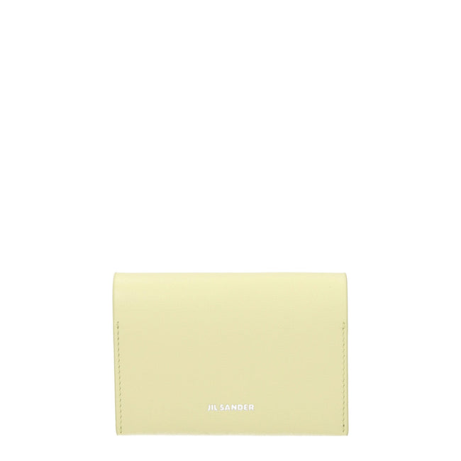 Jil Sander Yellow Leather Cardholders Jil Sander