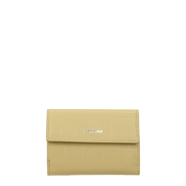Jil Sander Yellow Leather Wallets Jil Sander