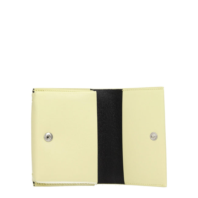 Jil Sander Yellow Leather Cardholders Jil Sander