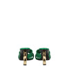 Dolce & Gabbana Green Leather Flat Sandals Dolce & Gabbana