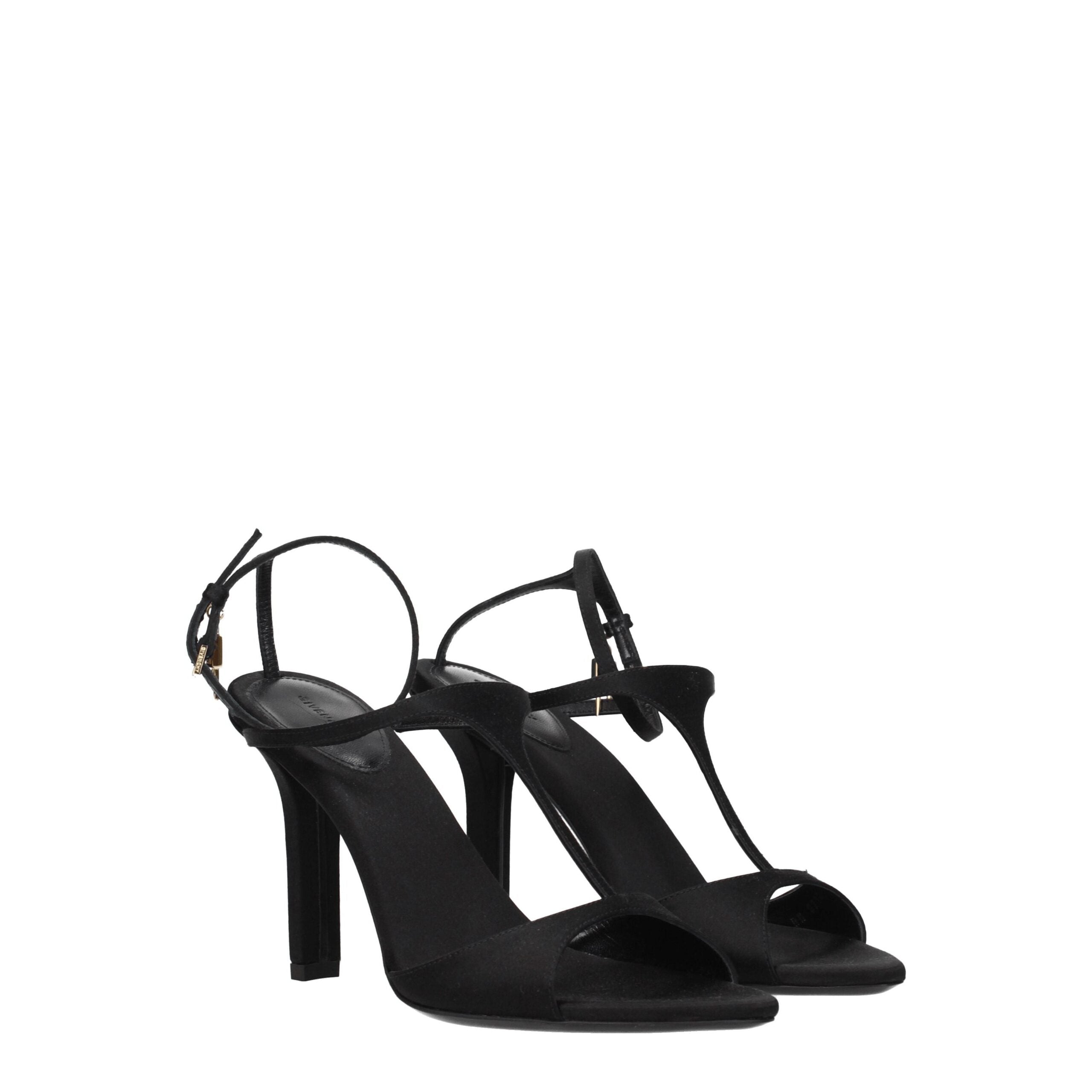 Givenchy Black Satin Stiletto Heels Sandals Givenchy