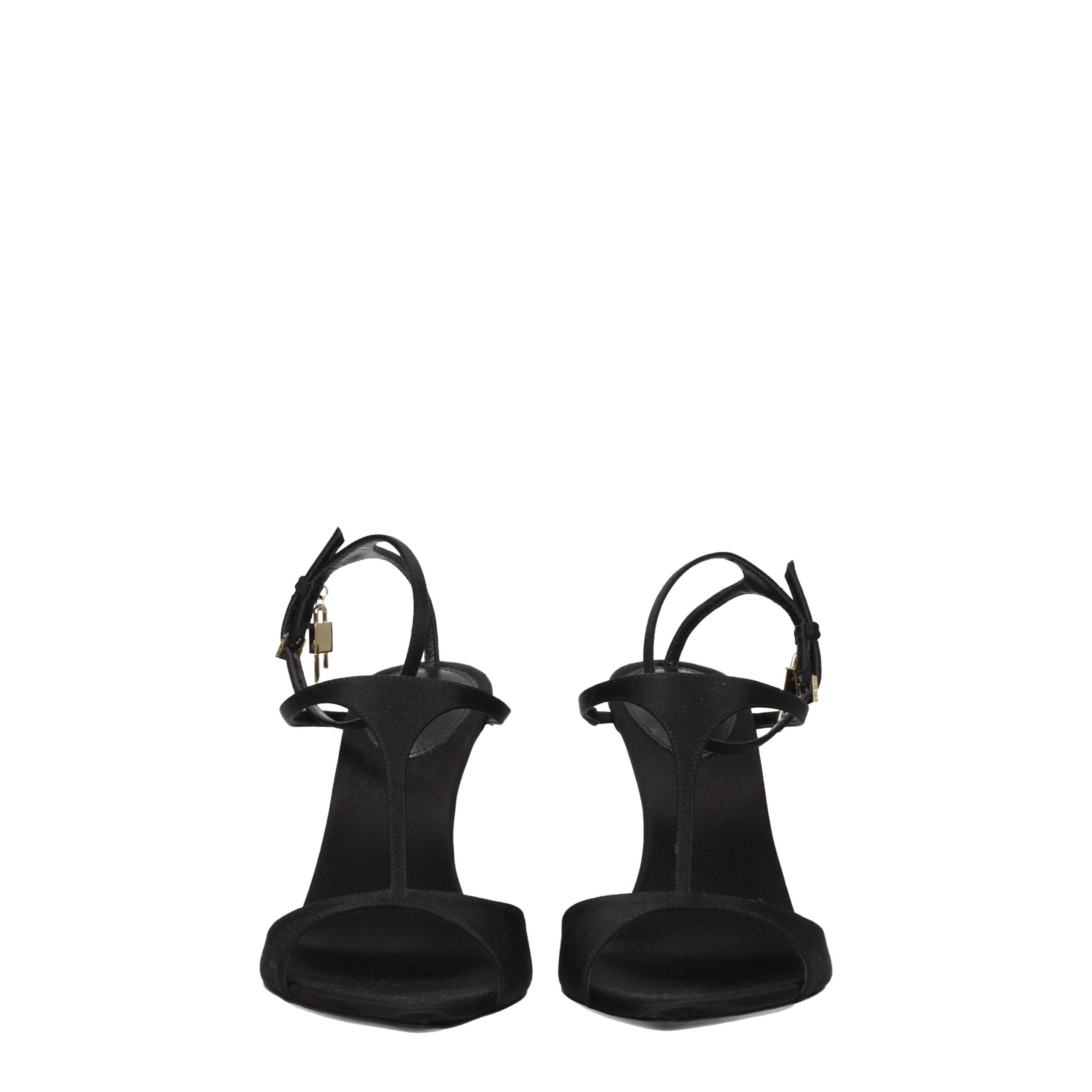Givenchy Black Satin Stiletto Heels Sandals Givenchy