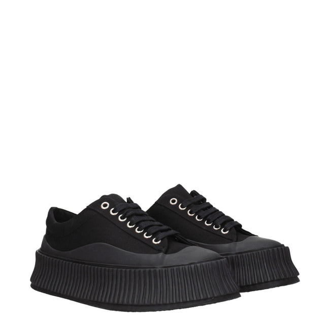 Jil Sander Black Fabric Chunky Sneakers Jil Sander
