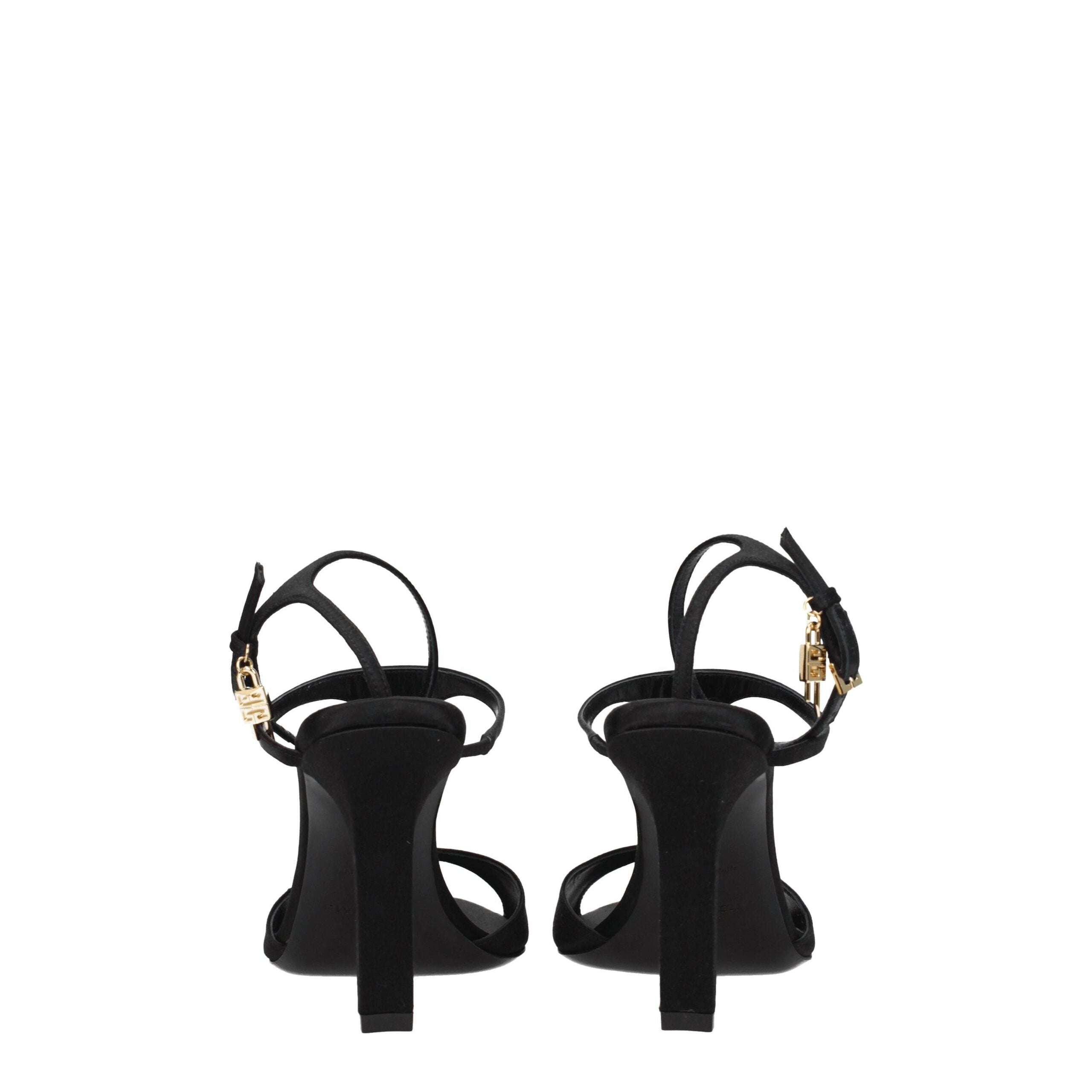 Givenchy Black Satin Stiletto Heels Sandals Givenchy