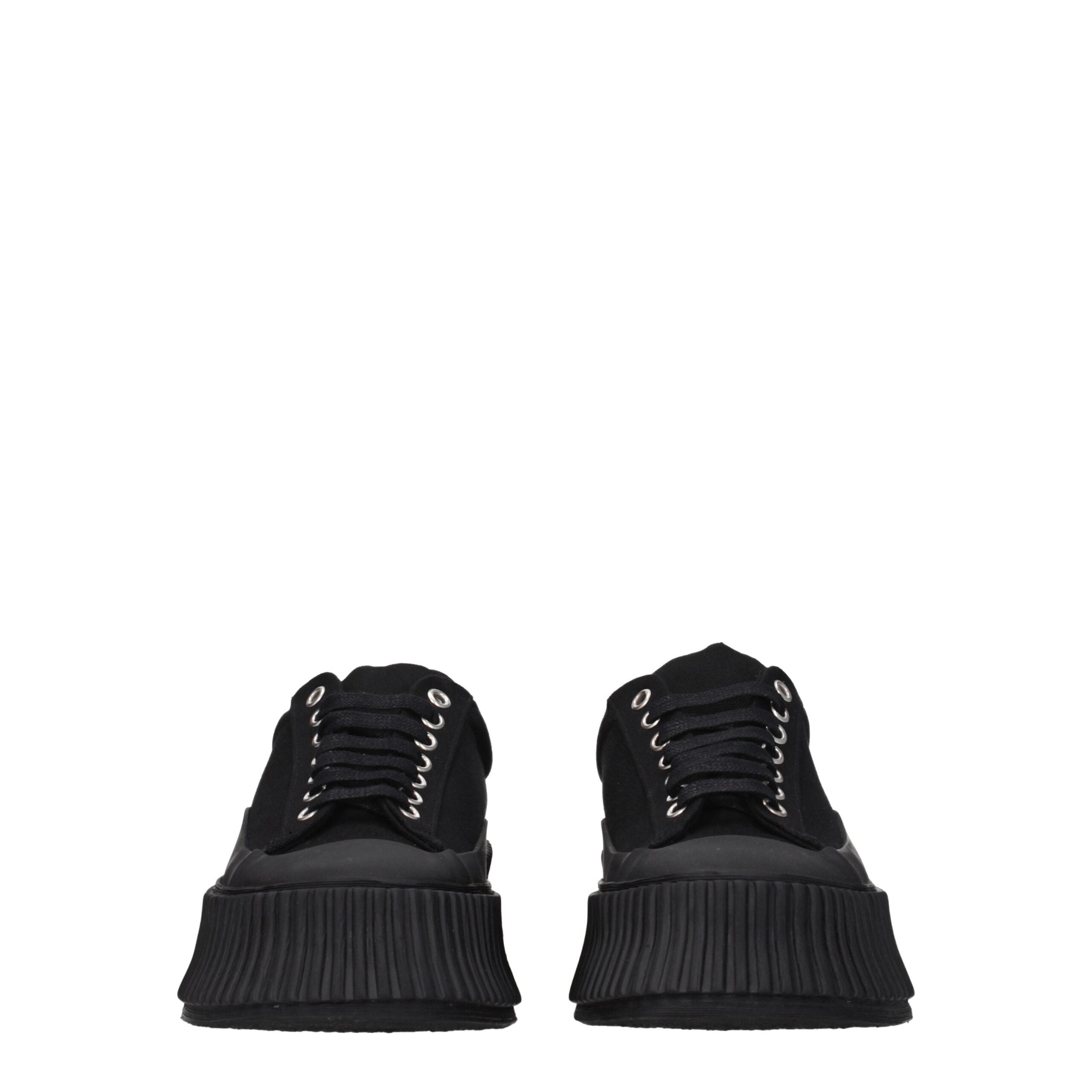 Jil Sander Black Fabric Chunky Sneakers Jil Sander
