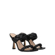 Stuart Weitzman Black Leather Stiletto Heels Sandals Stuart Weitzman
