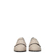 Max Mara Beige Fabric Slip-On Loafers Max Mara