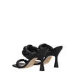 Stuart Weitzman Black Leather Stiletto Heels Sandals Stuart Weitzman