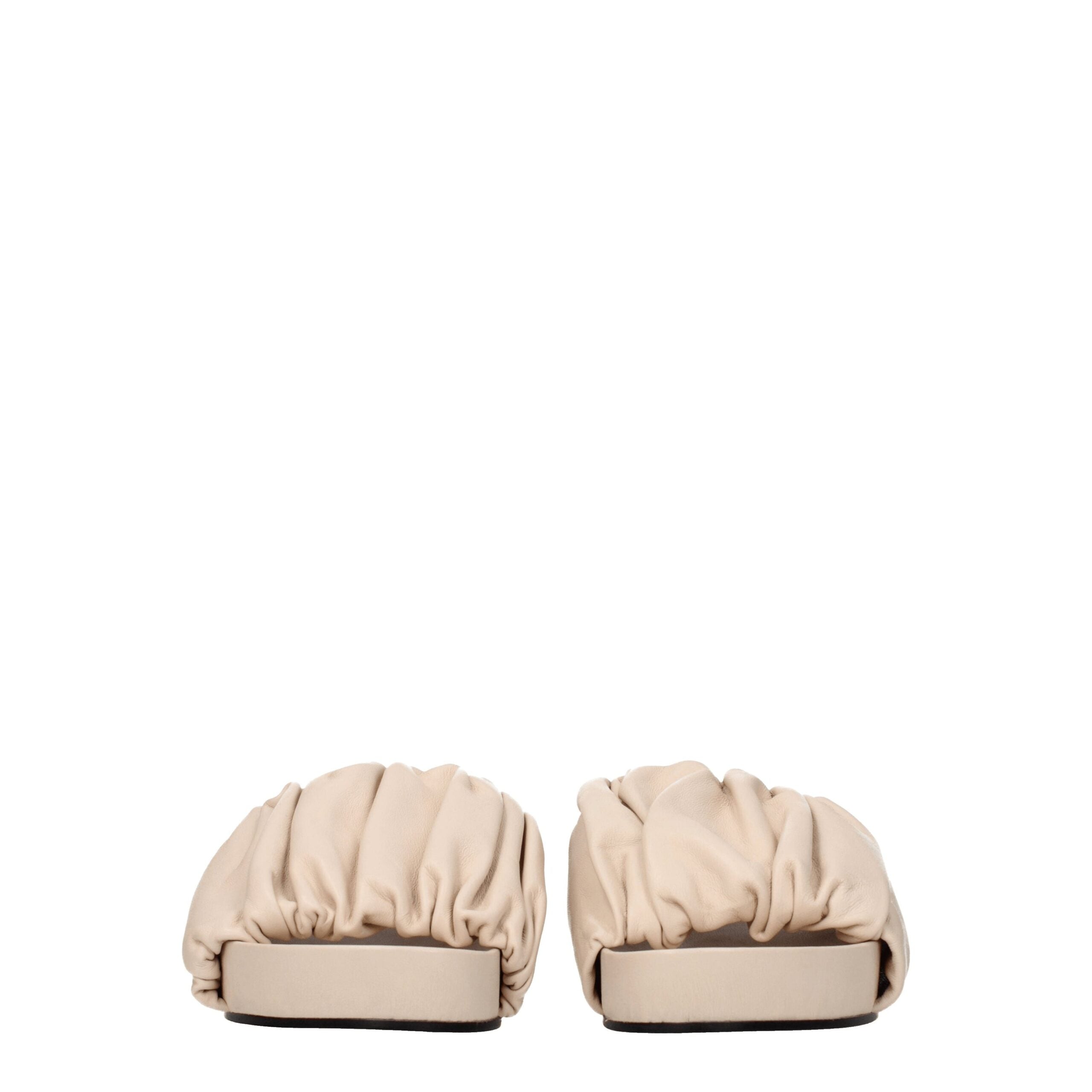 Jil Sander Pink Leather Slippers Sandals Jil Sander