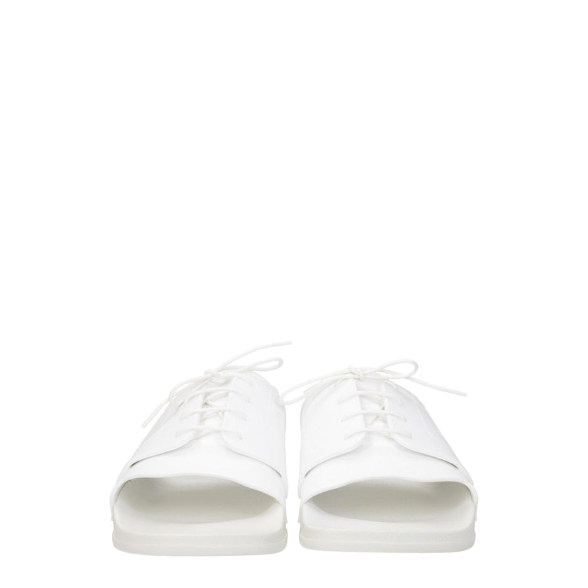 Maison Margiela White Cotton Slippers