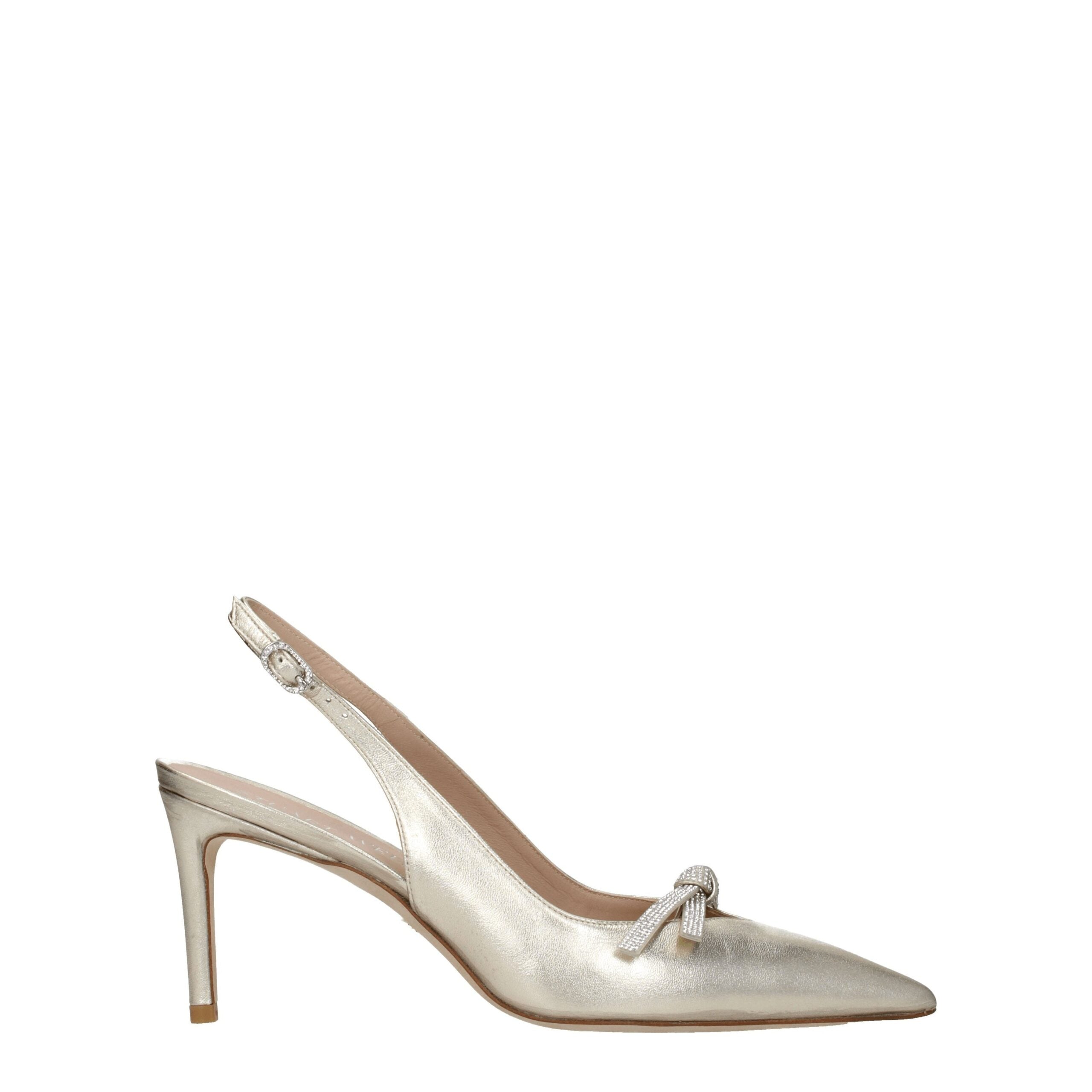 Stuart Weitzman Gold Leather Stiletto Heels Sandals Stuart Weitzman