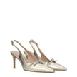 Stuart Weitzman Gold Leather Stiletto Heels Sandals Stuart Weitzman