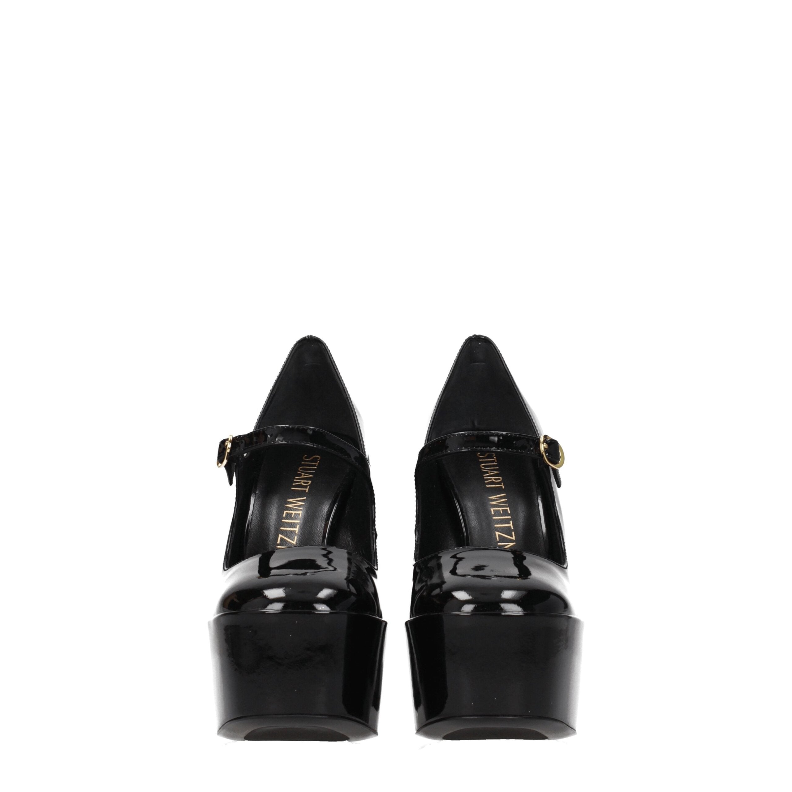 Stuart Weitzman Black Leather Platforms Pumps Stuart Weitzman