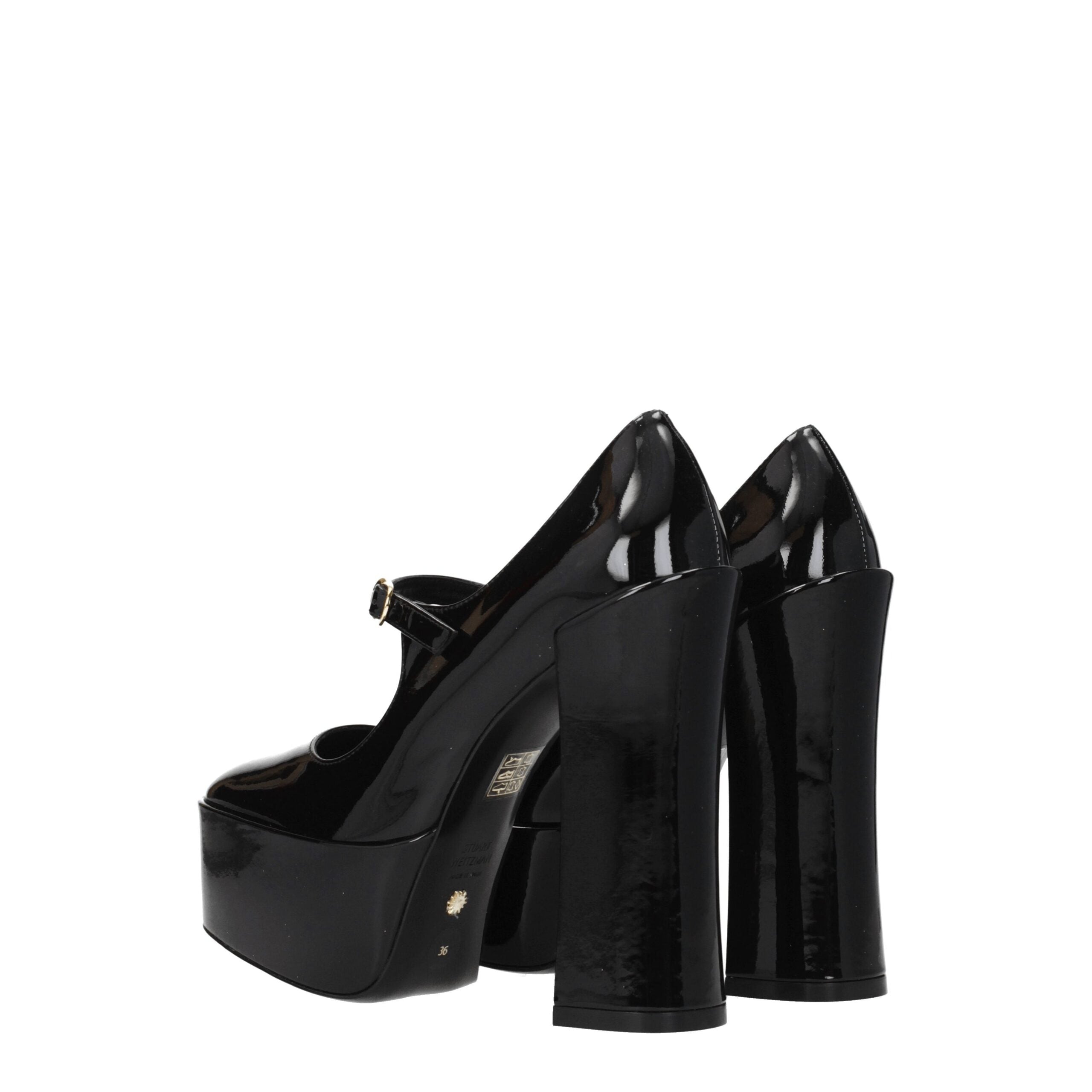 Stuart Weitzman Black Leather Platforms Pumps Stuart Weitzman