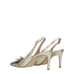 Stuart Weitzman Gold Leather Stiletto Heels Sandals Stuart Weitzman