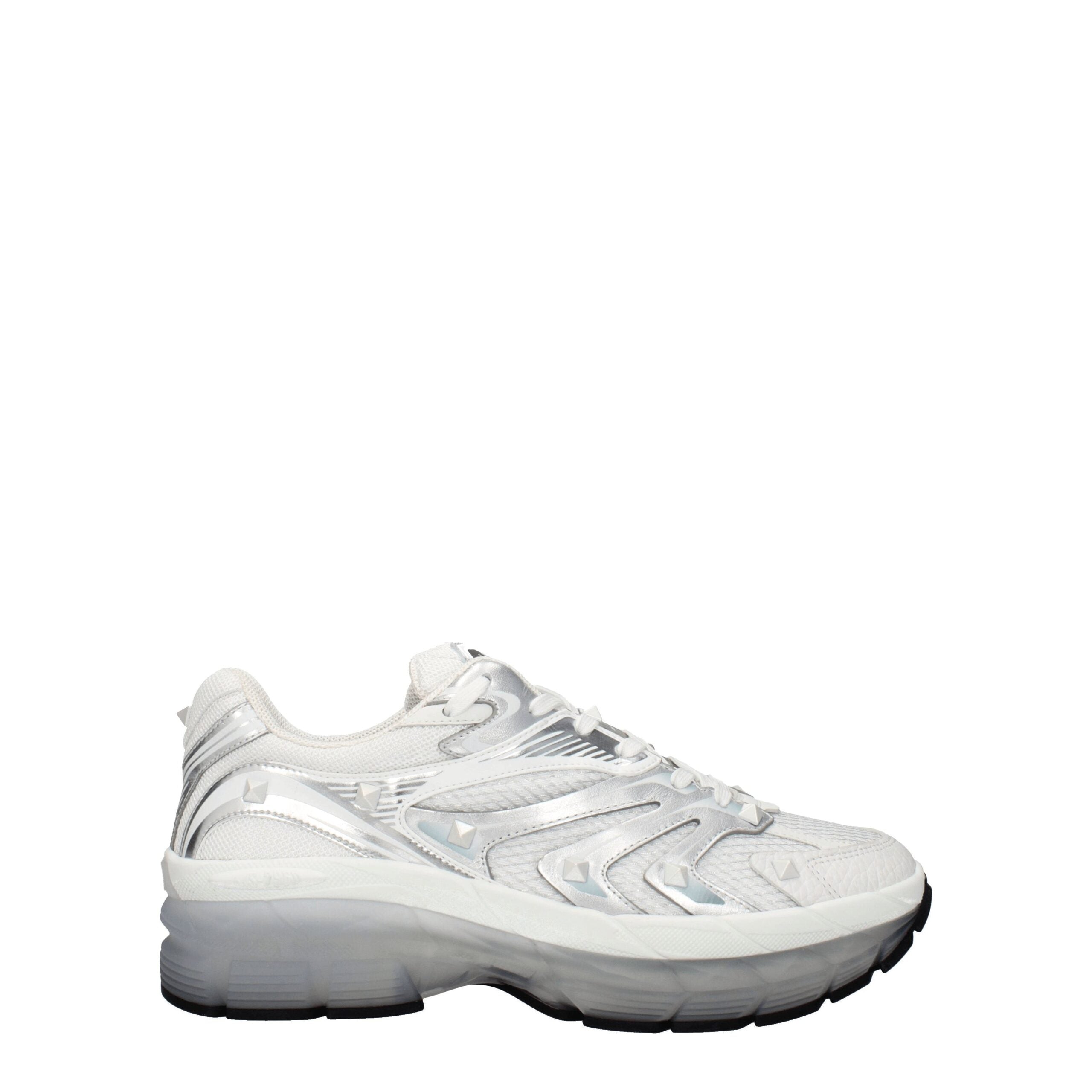 Valentino Garavani White Fabric Athletic Sneakers Valentino Garavani
