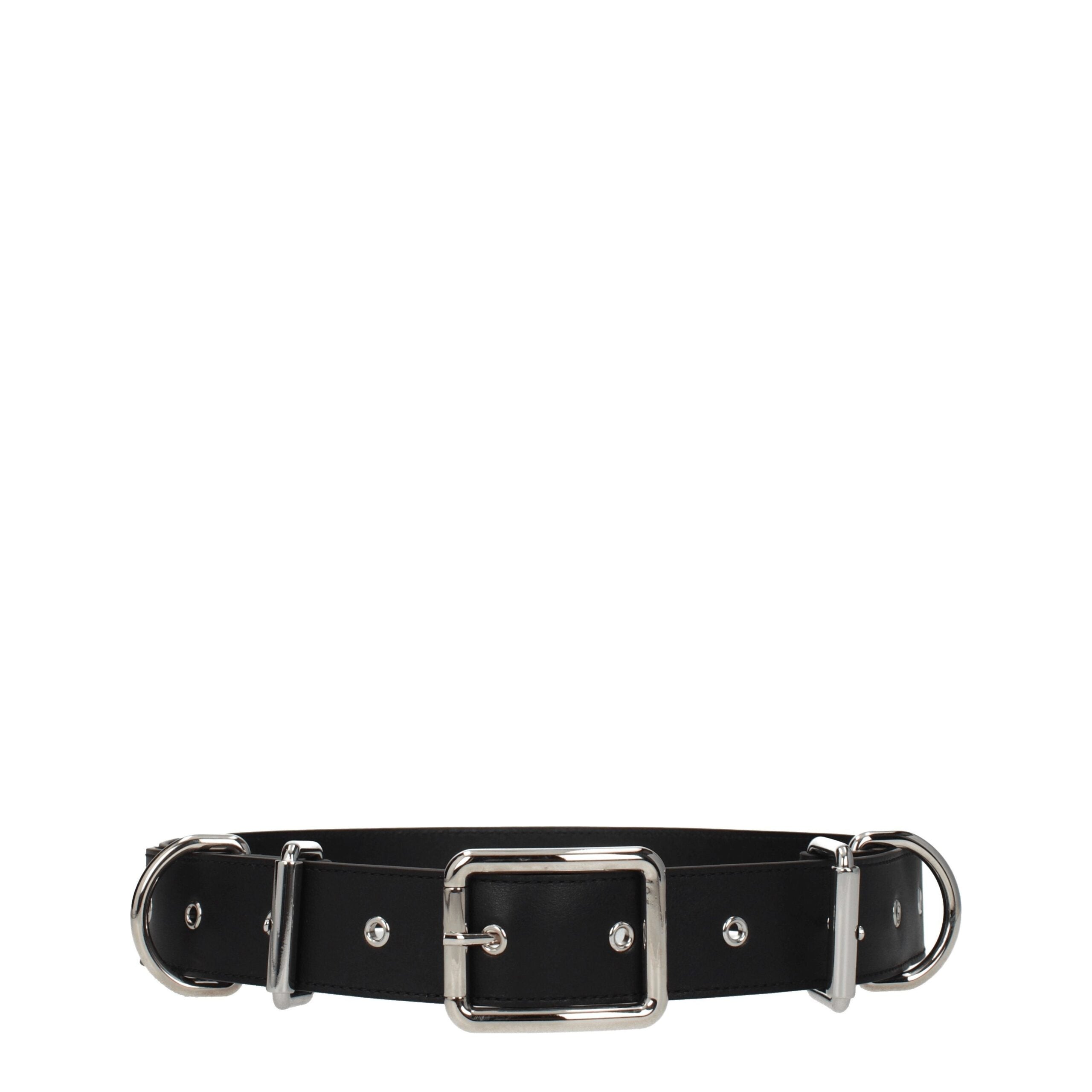 Moschino Black Leather Belts Moschino