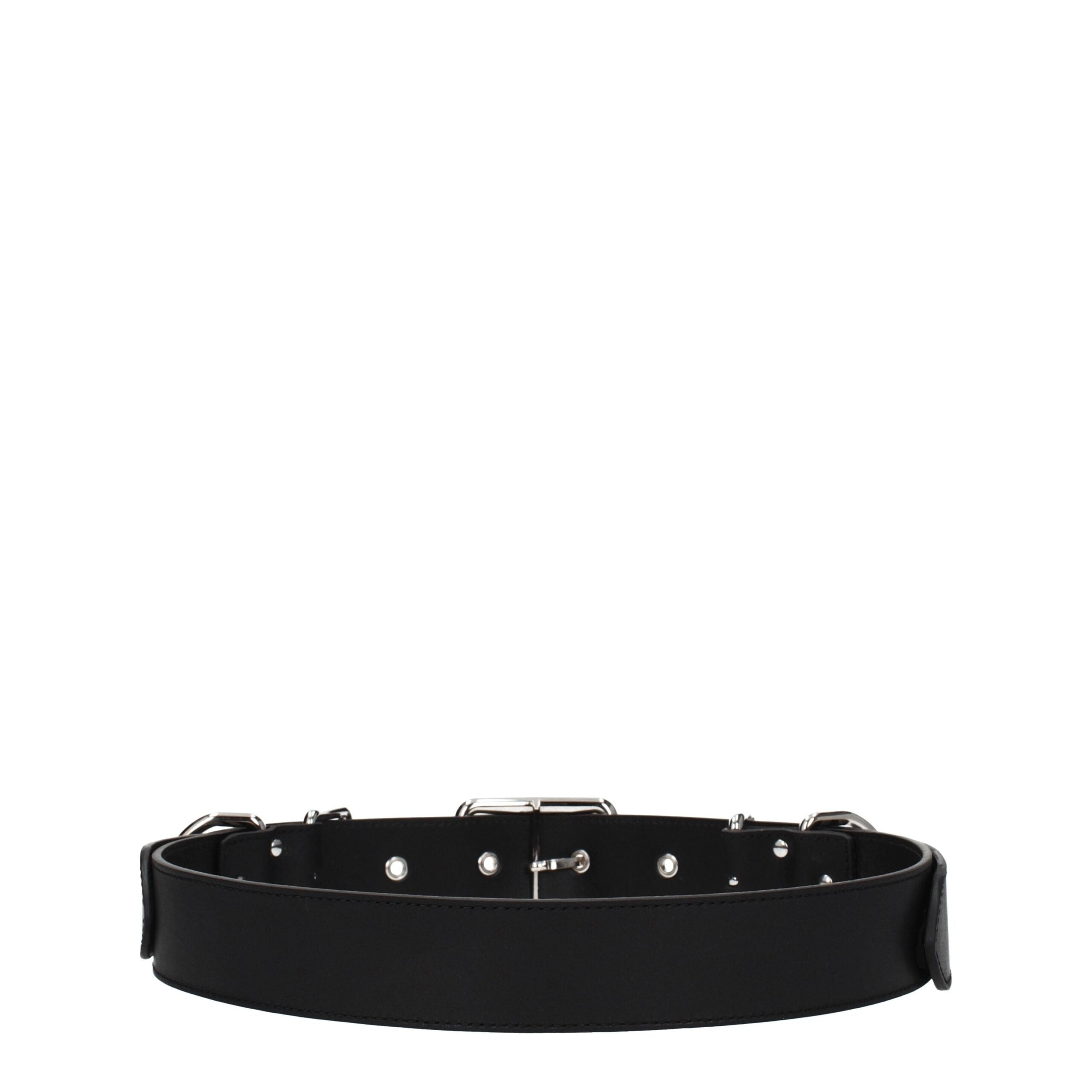 Moschino Black Leather Belts Moschino