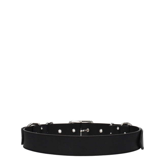 Moschino Black Leather Belts Moschino
