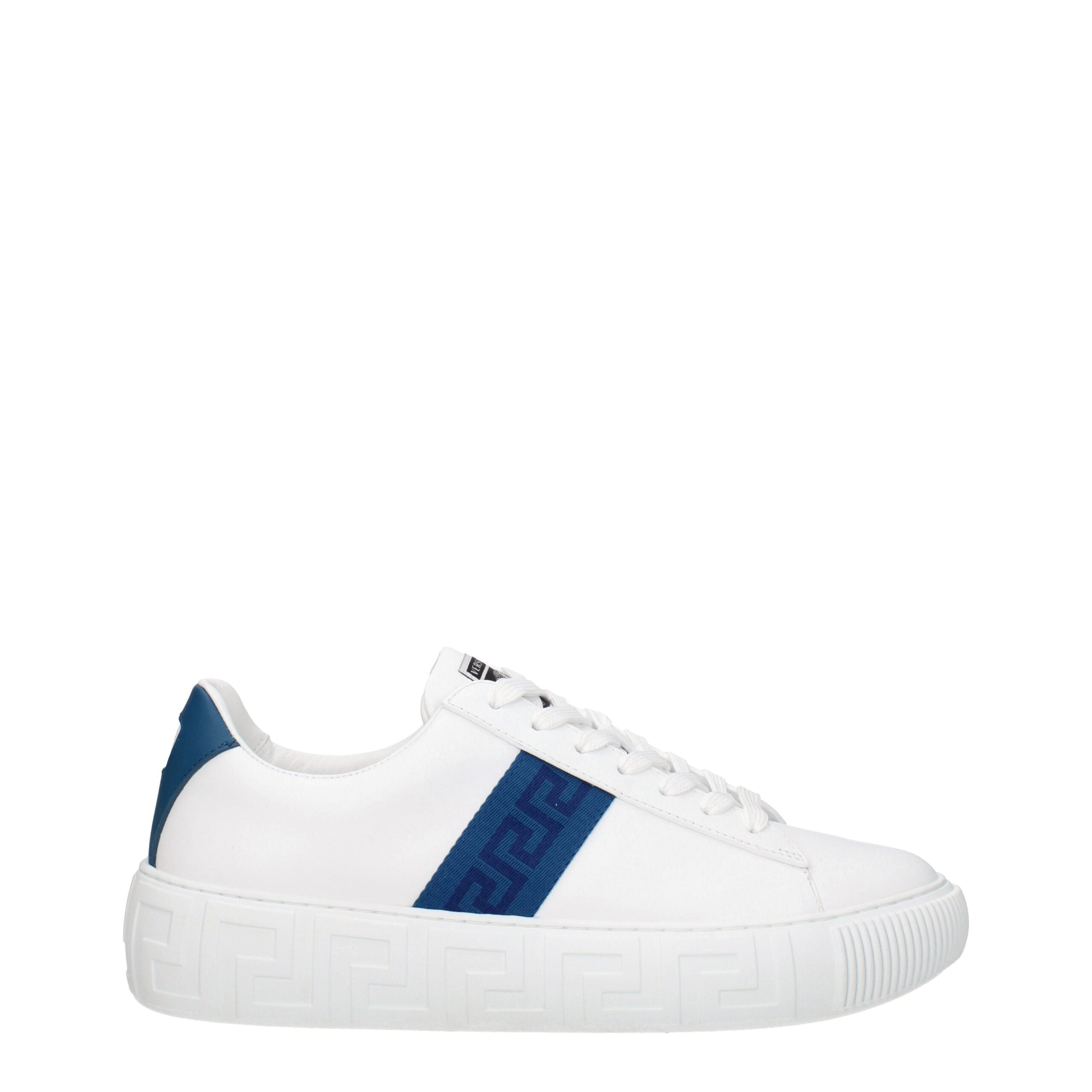 Versace White Leather Low Tops Versace