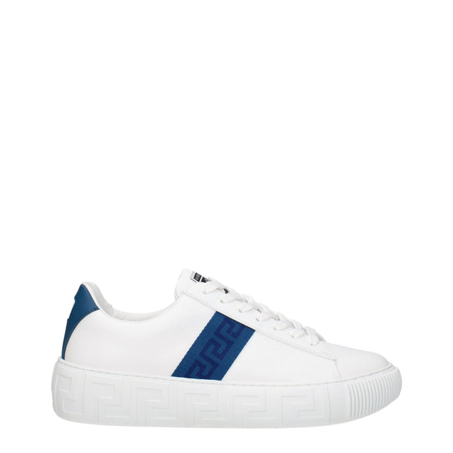 Versace White Leather Low Tops Versace