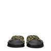 Versace Black Fabric Slippers Sandals Versace
