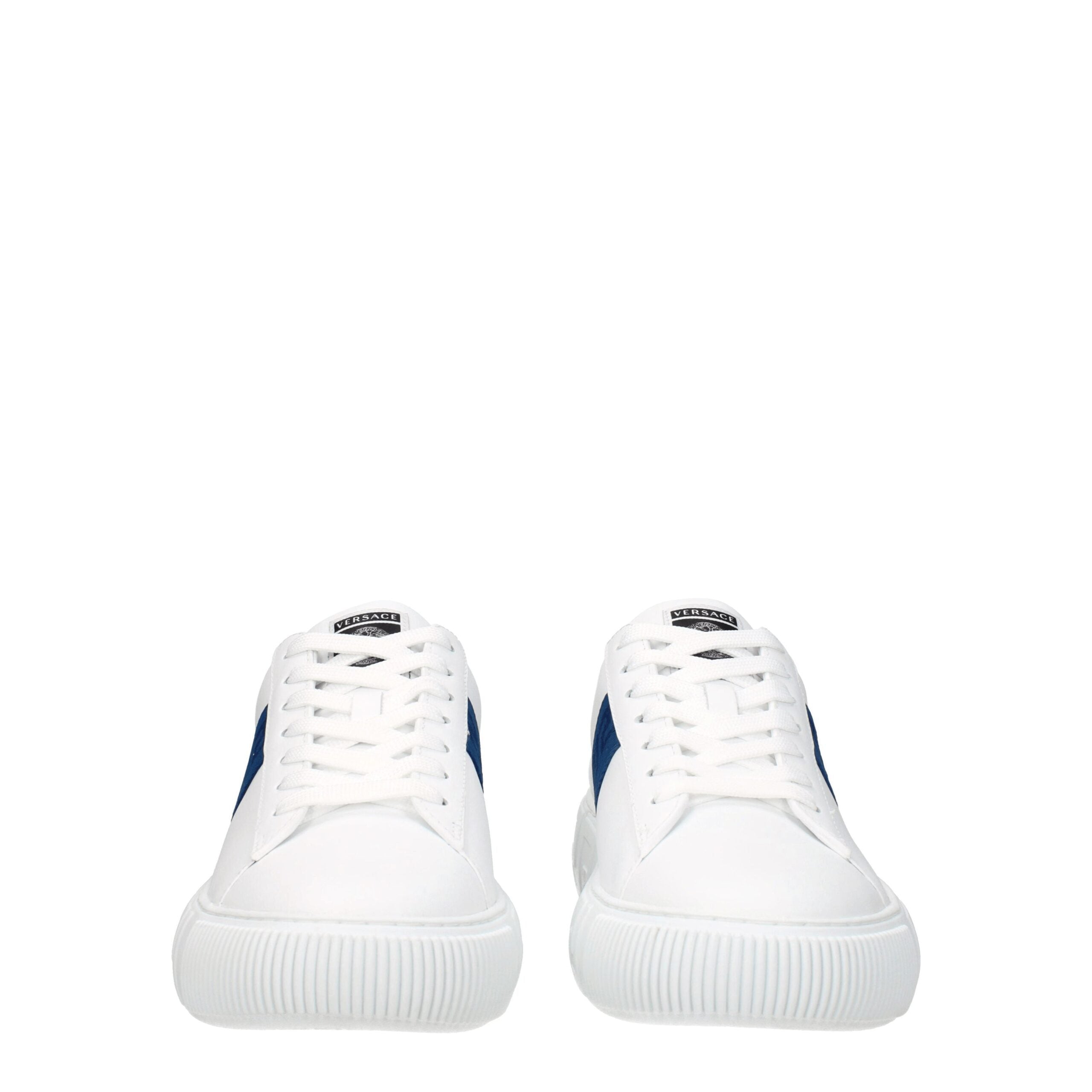 Versace White Leather Low Tops Versace