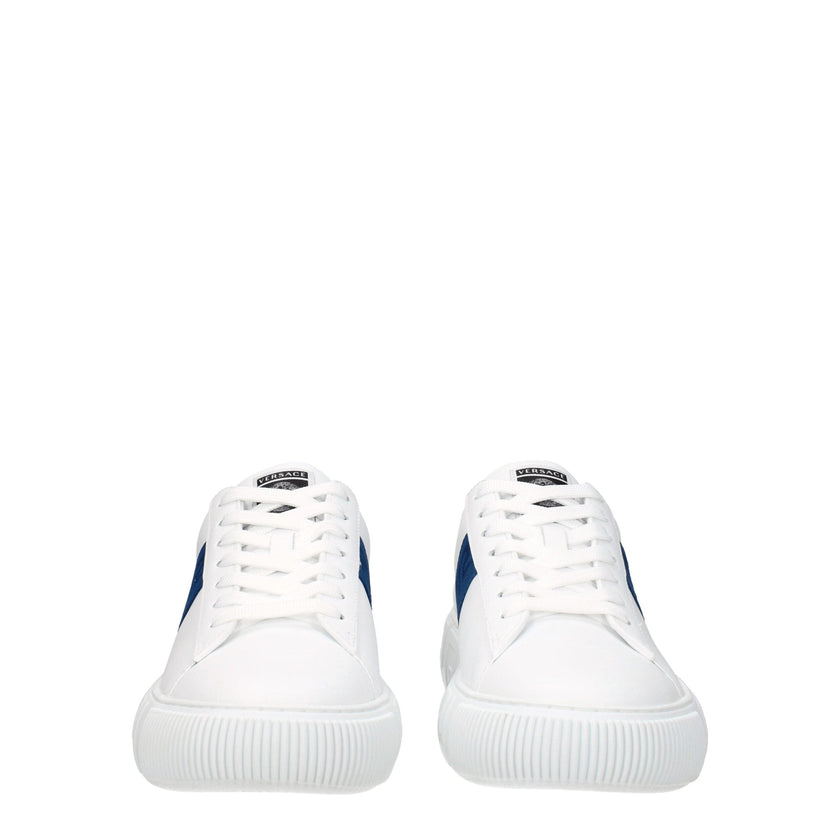 Versace White Leather Low Top Sneakers