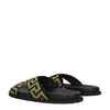 Versace Black Fabric Slippers Sandals Versace