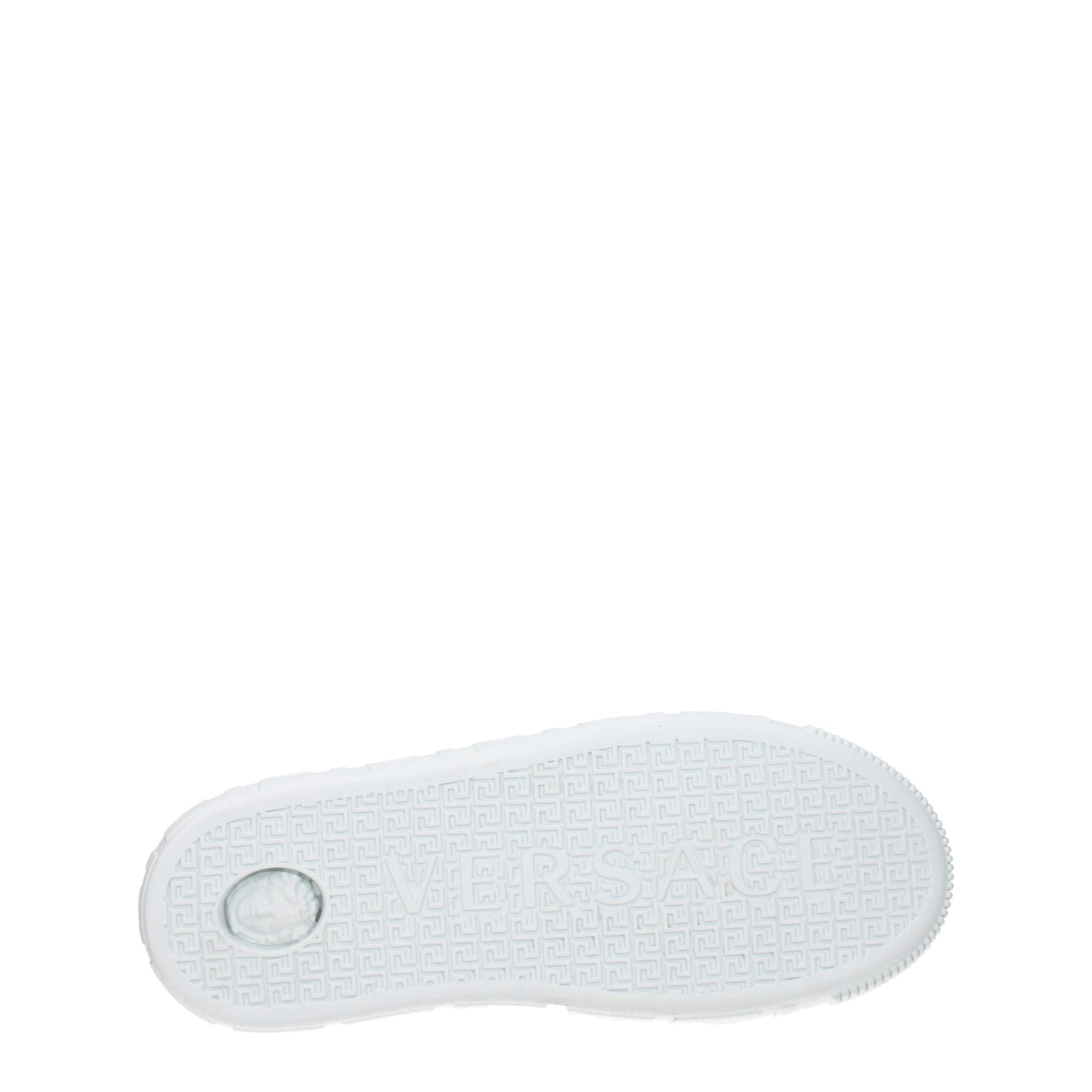 Versace White Leather Low Tops Versace