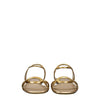 Valentino Garavani Gold Leather Slippers Sandals Valentino Garavani