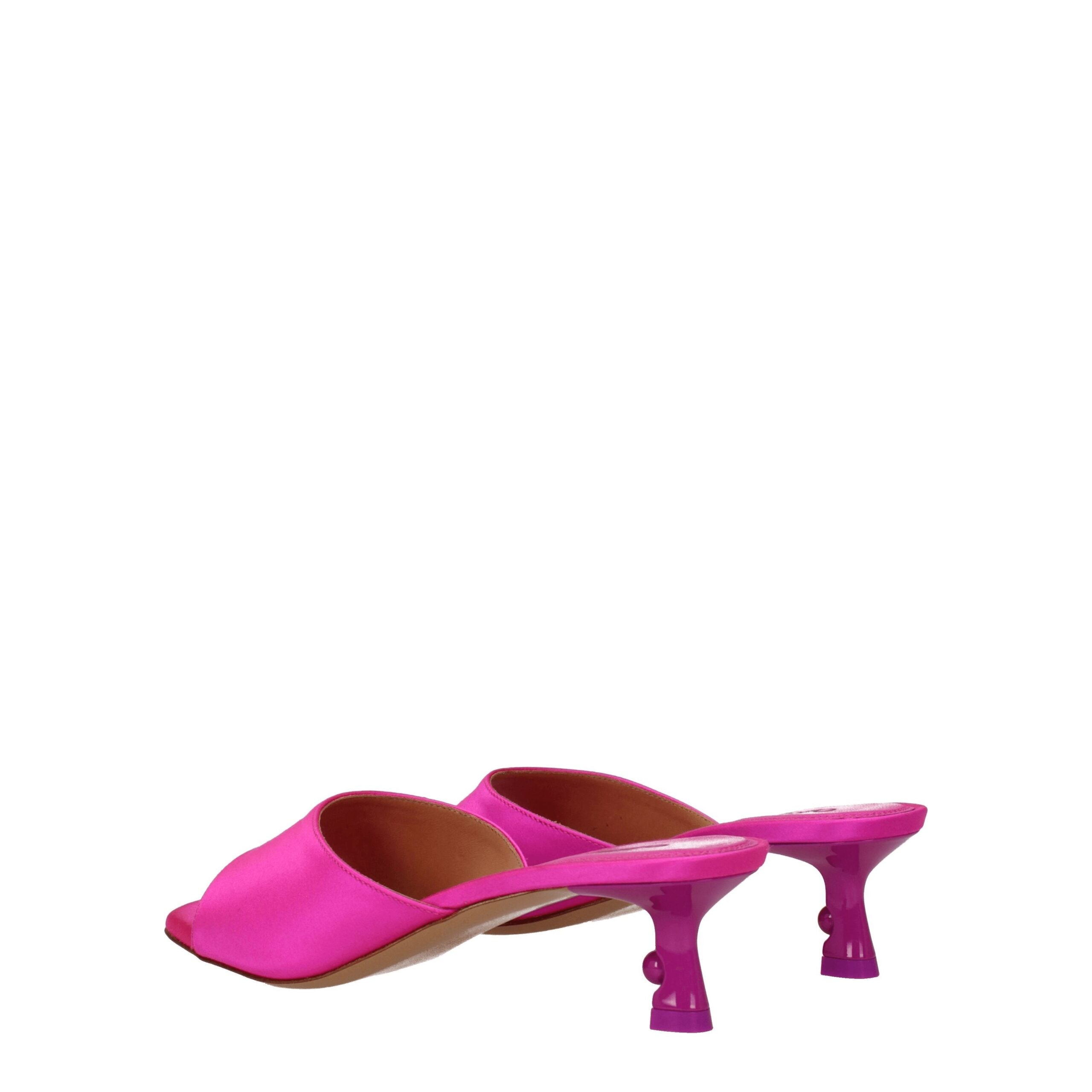 Off-White Pink Satin Stiletto Heels Sandals Off-White