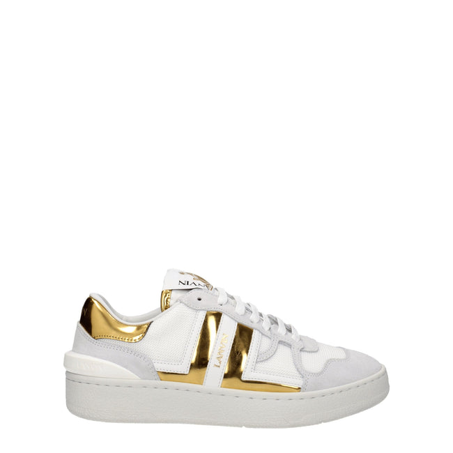 Lanvin White Fabric Low Tops Lanvin