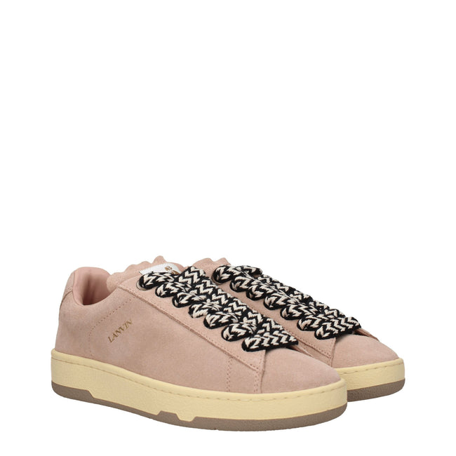Lanvin Pink Leather Low Tops Lanvin