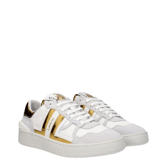 Lanvin White Fabric Low Tops Lanvin