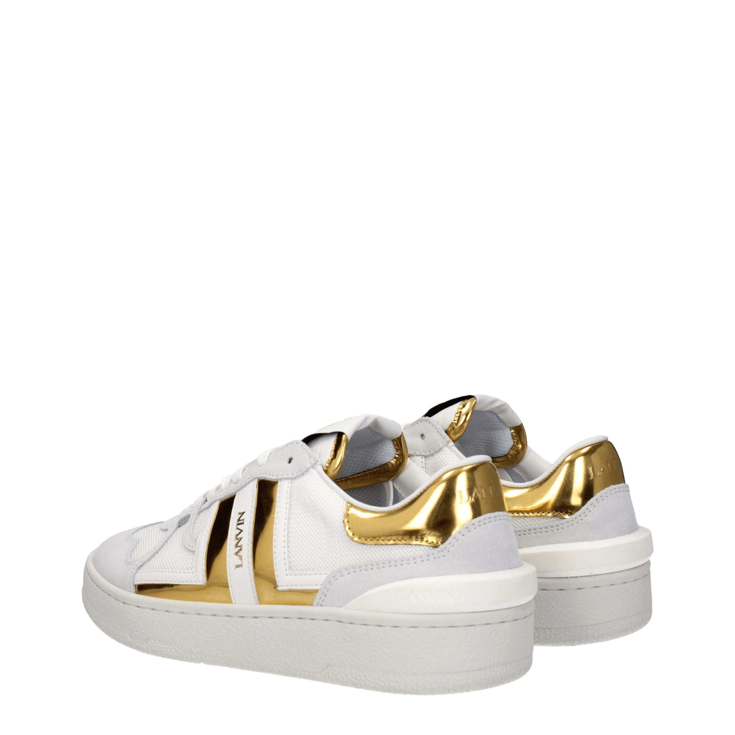 Lanvin White Fabric Low Tops Lanvin